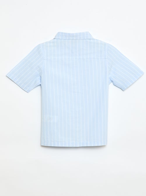 Camicia a righe a maniche corte in cotone - Kiabi