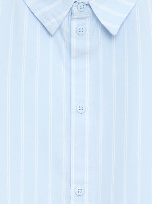 Camicia a righe a maniche corte in cotone - Kiabi