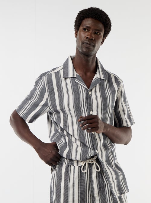 Camicia a righe a maniche corte - Kiabi