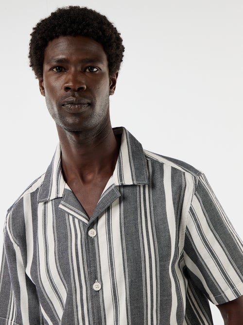 Camicia a righe a maniche corte - Kiabi