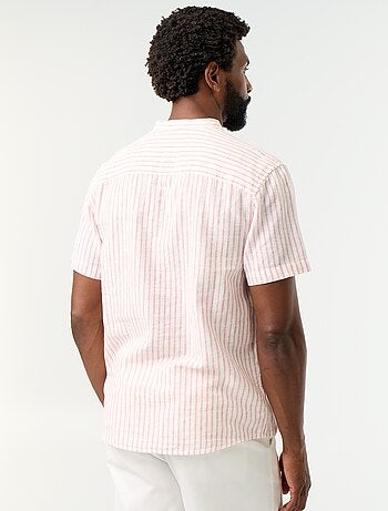 Camicia a righe a maniche corte