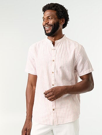 Camicia a righe a maniche corte