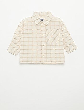 Camicia a righe a maniche lunghe