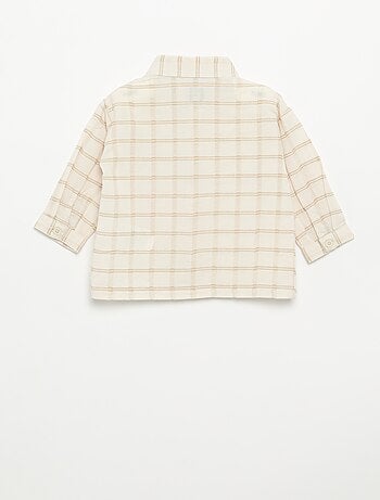 Camicia a righe a maniche lunghe