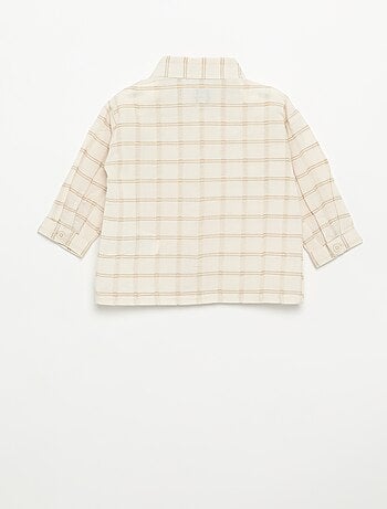 Camicia a righe a maniche lunghe