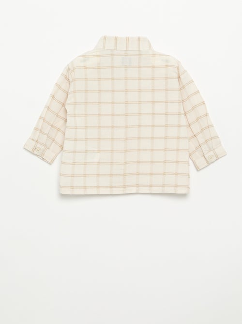 Camicia a righe a maniche lunghe - Kiabi Camicia a righe a maniche lunghe - Kiabi