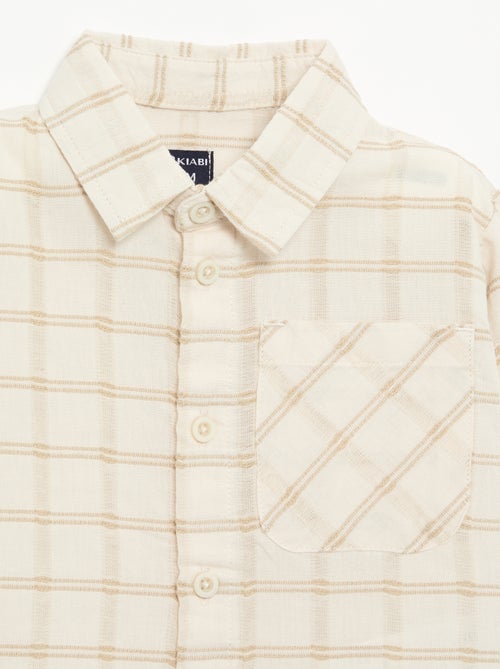 Camicia a righe a maniche lunghe - Kiabi Camicia a righe a maniche lunghe - Kiabi