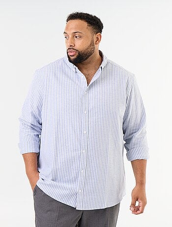 Camicia a righe a maniche lunghe