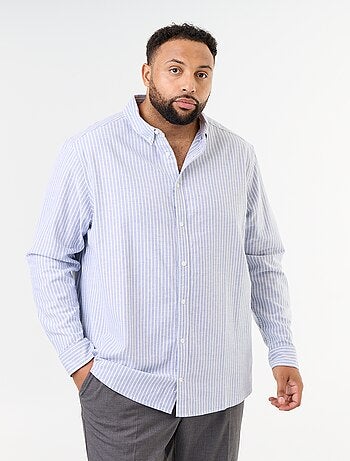 Camicia a righe a maniche lunghe