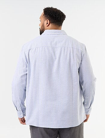 Camicia a righe a maniche lunghe
