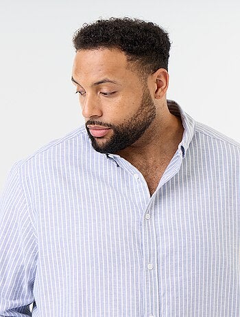 Camicia a righe a maniche lunghe