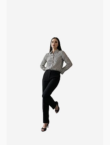 Camicia a righe a maniche lunghe con abbottonatura frontale my fashion