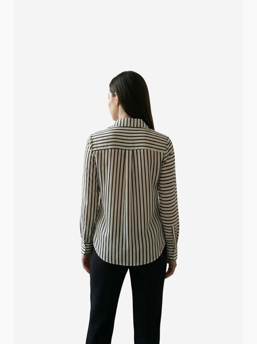 Camicia a righe a maniche lunghe con abbottonatura frontale my fashion - Kiabi Camicia a righe a maniche lunghe con abbottonatura frontale my fashion - Kiabi
