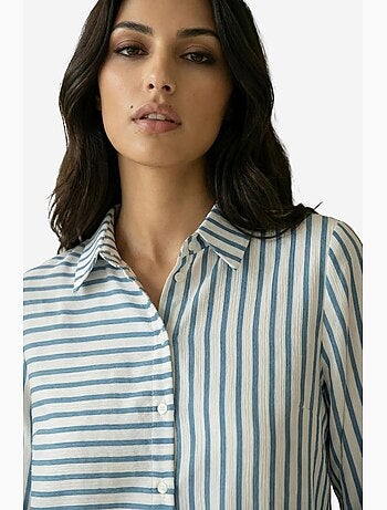 Camicia a righe a maniche lunghe con abbottonatura frontale my fashion