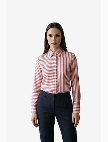 Camicia a righe a maniche lunghe con abbottonatura frontale my fashion