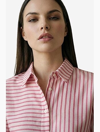 Camicia a righe a maniche lunghe con abbottonatura frontale my fashion