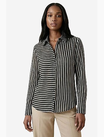 Camicia a righe a maniche lunghe con abbottonatura frontale my fashion