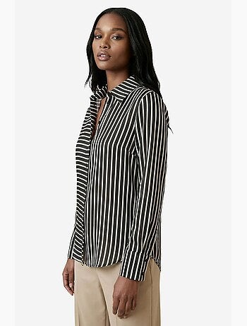Camicia a righe a maniche lunghe con abbottonatura frontale my fashion