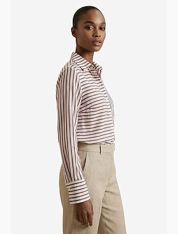 Camicia a righe a maniche lunghe con abbottonatura frontale my fashion