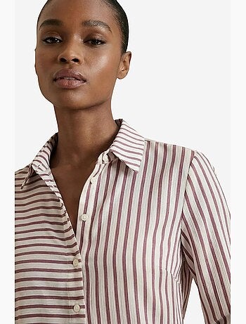 Camicia a righe a maniche lunghe con abbottonatura frontale my fashion