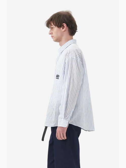 Camicia a righe a maniche lunghe con ricamo giesto - Kiabi Camicia a righe a maniche lunghe con ricamo giesto - Kiabi
