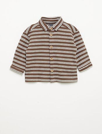 Camicia a righe a maniche lunghe