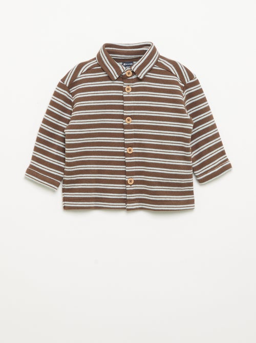 Camicia a righe a maniche lunghe - Kiabi Camicia a righe a maniche lunghe - Kiabi