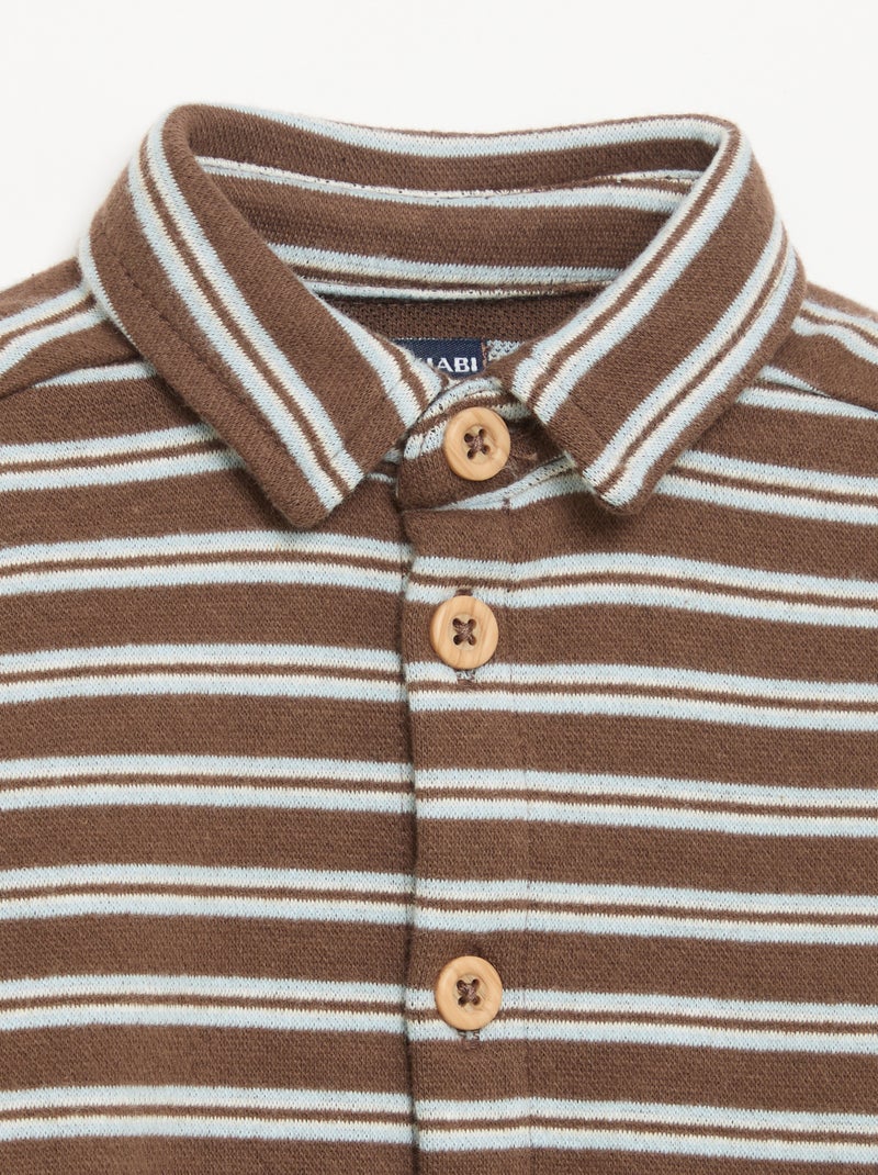 Camicia a righe a maniche lunghe Marrone - Kiabi