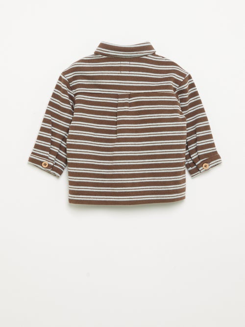 Camicia a righe a maniche lunghe - Kiabi Camicia a righe a maniche lunghe - Kiabi