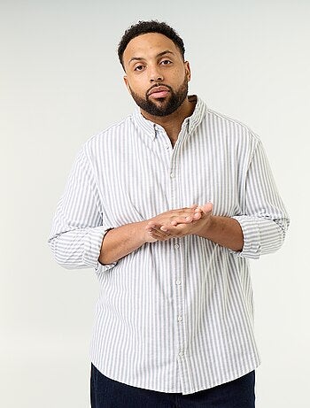 Camicia a righe a maniche lunghe