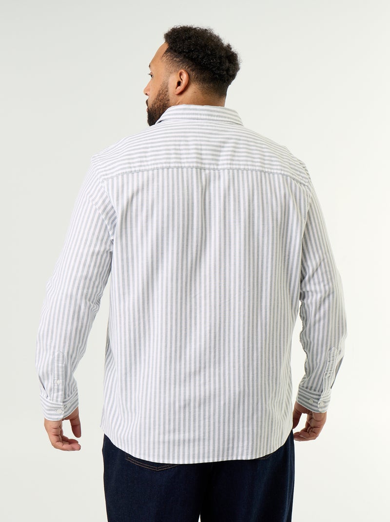 Camicia a righe a maniche lunghe Verde - Kiabi