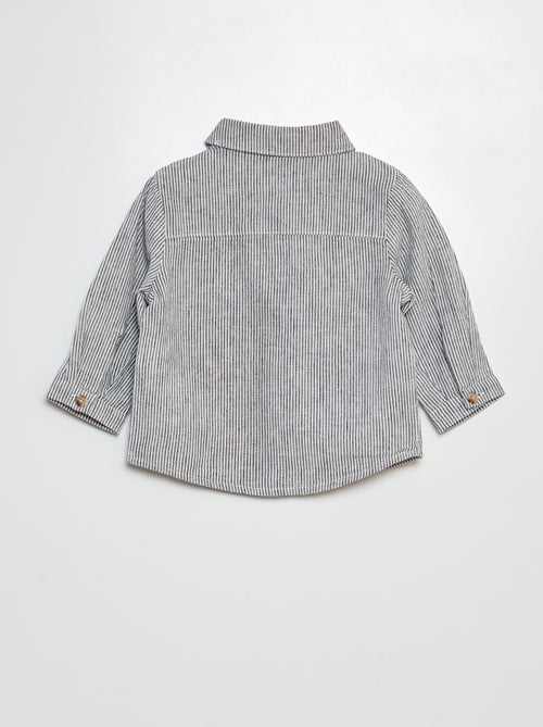 Camicia a righe camicia in misto lino - Kiabi