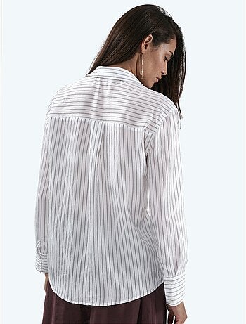 Camicia a righe casual con bottoni busem