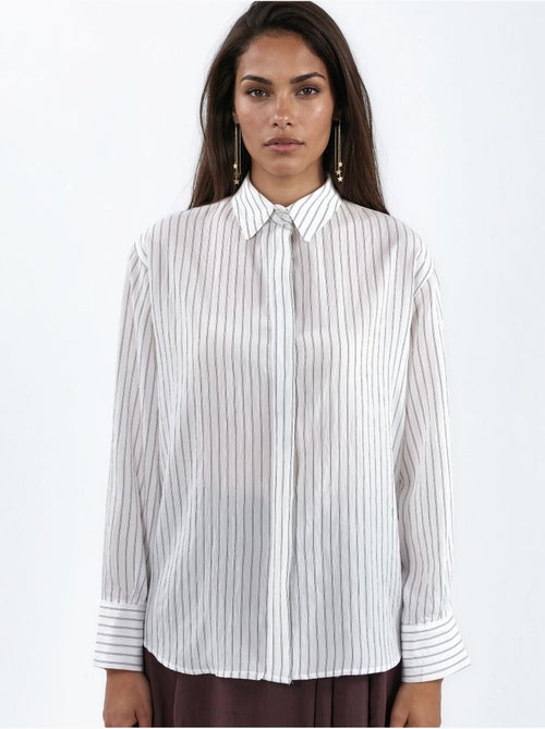 Camicia a righe casual con bottoni busem - Kiabi Camicia a righe casual con bottoni busem - Kiabi