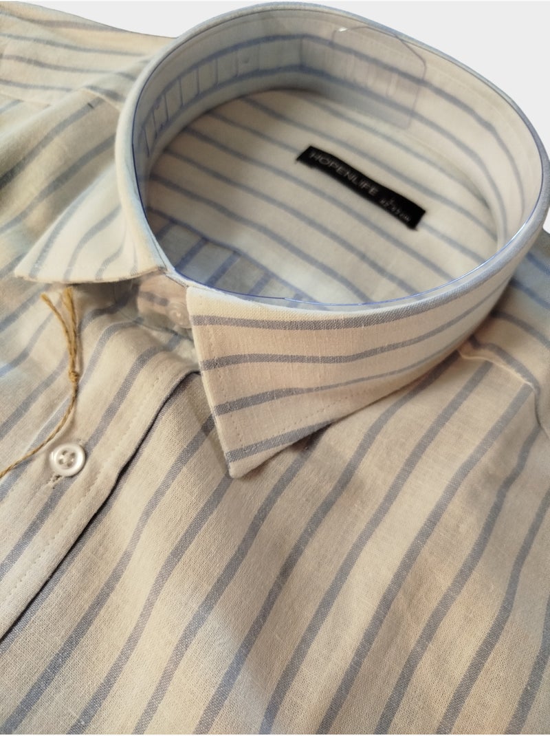 Camicia a righe Celeste - Kiabi