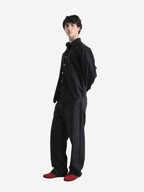 Camicia a righe con bottoni a pressione e maniche lunghe giesto - Kiabi Camicia a righe con bottoni a pressione e maniche lunghe giesto - Kiabi