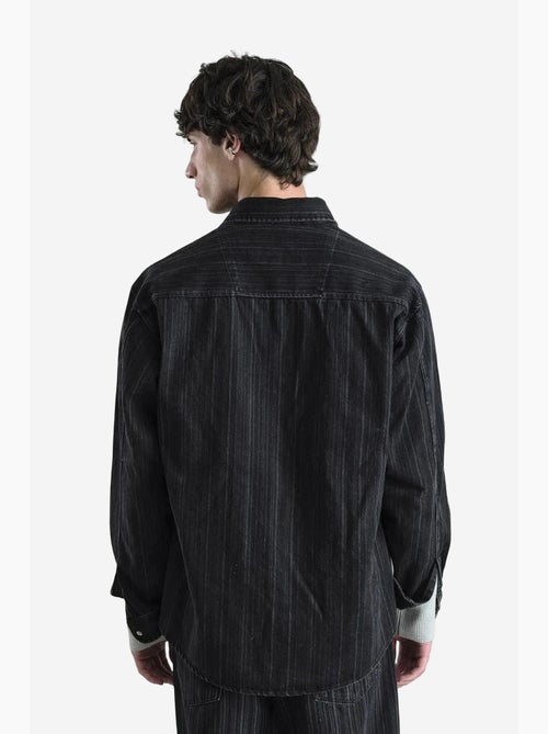Camicia a righe con bottoni a pressione e maniche lunghe giesto - Kiabi Camicia a righe con bottoni a pressione e maniche lunghe giesto - Kiabi