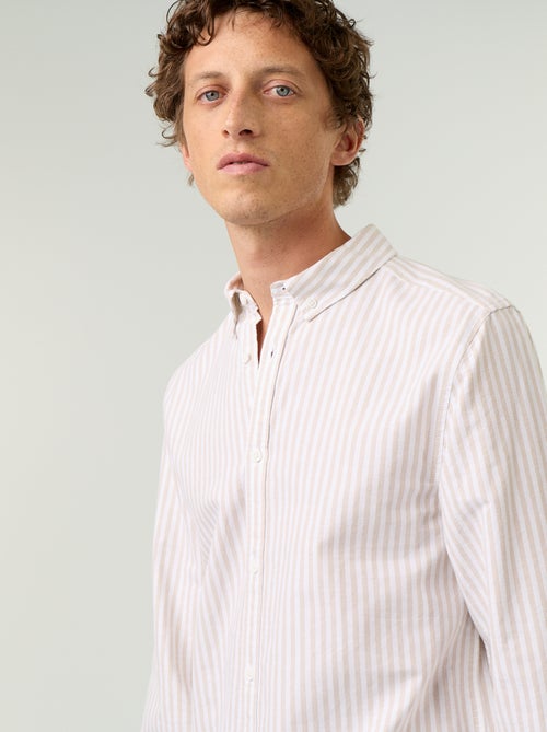 Camicia a righe con colletto button-down - Kiabi Camicia a righe con colletto button-down - Kiabi