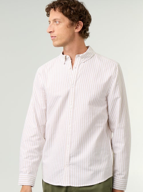 Camicia a righe con colletto button-down - Kiabi Camicia a righe con colletto button-down - Kiabi