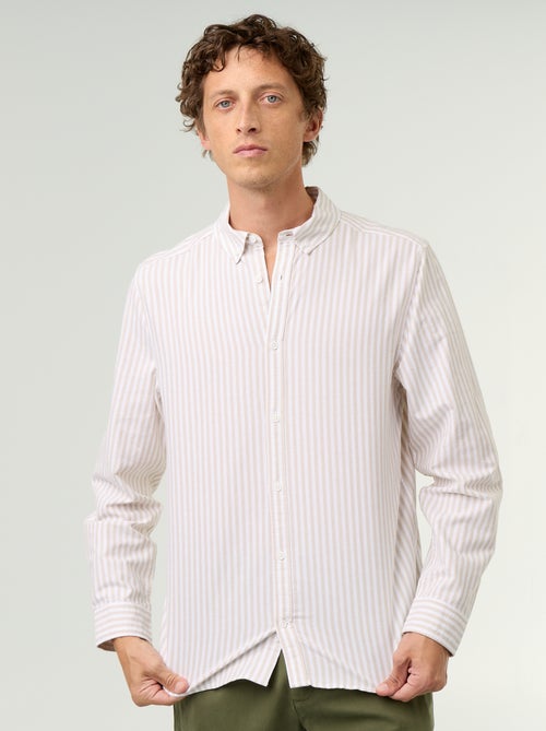 Camicia a righe con colletto button-down - Kiabi Camicia a righe con colletto button-down - Kiabi
