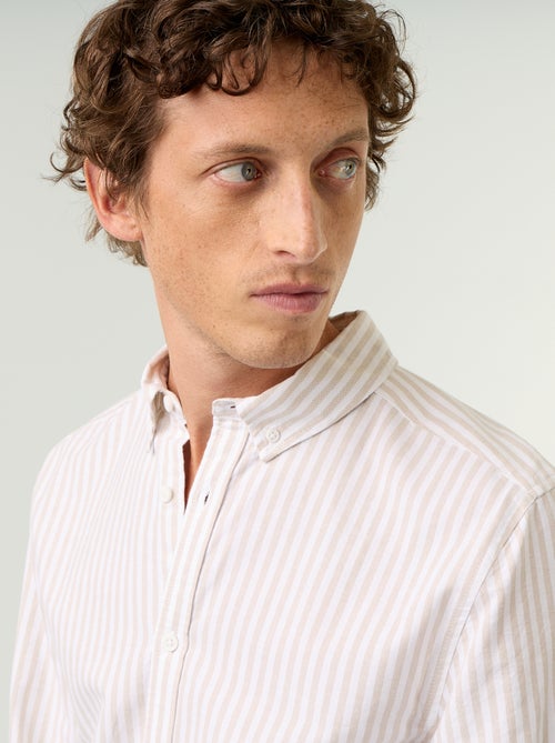 Camicia a righe con colletto button-down - Kiabi Camicia a righe con colletto button-down - Kiabi
