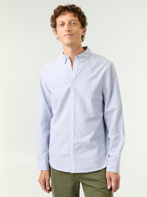 Camicia a righe con colletto button-down - Kiabi Camicia a righe con colletto button-down - Kiabi