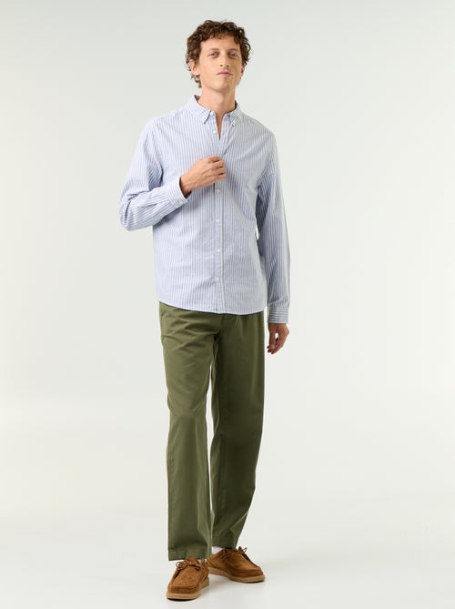 Camicia a righe con colletto button-down - Kiabi Camicia a righe con colletto button-down - Kiabi