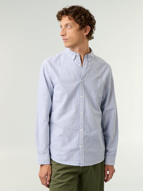 Camicia a righe con colletto button-down - Kiabi Camicia a righe con colletto button-down - Kiabi