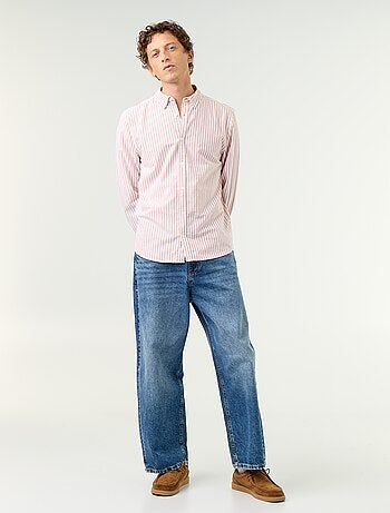 Camicia a righe con colletto button-down