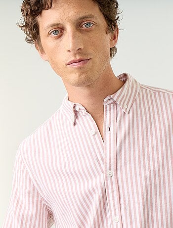 Camicia a righe con colletto button-down