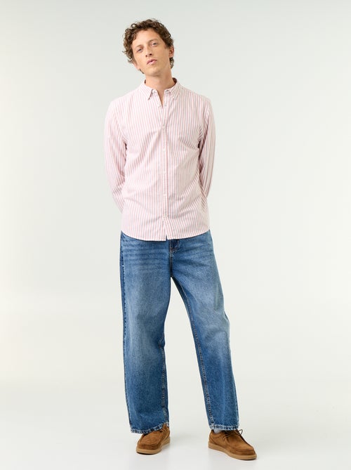 Camicia a righe con colletto button-down - Kiabi