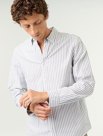 Camicia a righe con colletto button-down