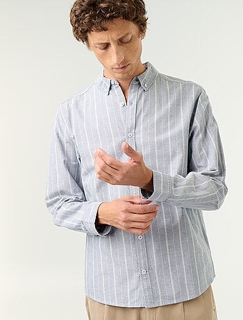 Camicia a righe con colletto button-down