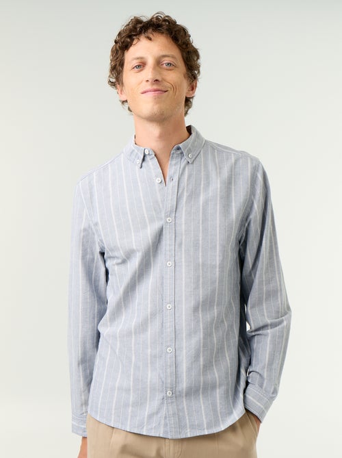 Camicia a righe con colletto button-down - Kiabi